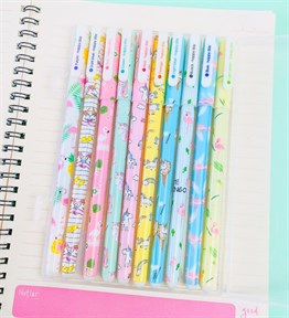 10lu Unicorn Ve Flamingo Tasarımlı Tükenmez Kalem