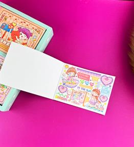 24 Yaprak 11x15 Cm Sticker Defter Mutlu Kız x12