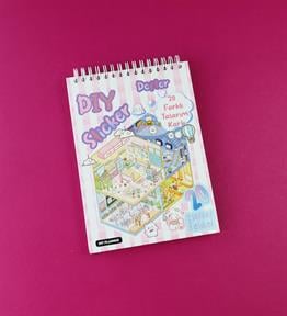 3D 20 Yaprak Etiket 20 Yaprak Tasarım Kartı Sticker Defter x6