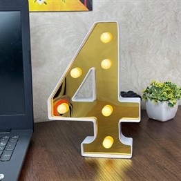 3D Işıklı Led Sayı Dekoratif Aydınlatma Büyük Boy 4