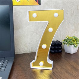 3D Işıklı Led Sayı Dekoratif Aydınlatma Büyük Boy 7