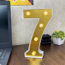 3D Işıklı Led Sayı Dekoratif Aydınlatma Büyük Boy 7