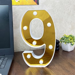 3D Işıklı Led Sayı Dekoratif Aydınlatma Büyük Boy 9