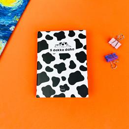 5 Dakka Dahi İnek Tasarımlı Sert Kapaklı Mini Defter