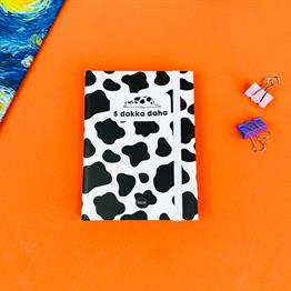 5 Dakka Dahi İnek Tasarımlı Sert Kapaklı Mini Defter