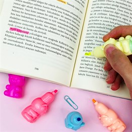 5li Ayıcık Tasarımlı Keçeli Kalem