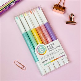 6 Pcs of Soft Colors Markers Set