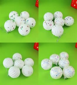 6lı Yılbaşı Ağacı Süsü 5 Cm x12