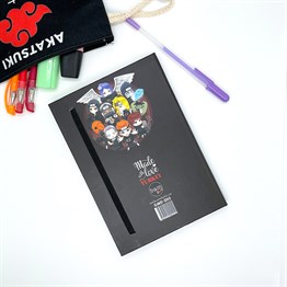 Akatsuki Tasarımlı Lastikli Defter