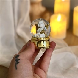 Gold Glitter Snow Globe Mini