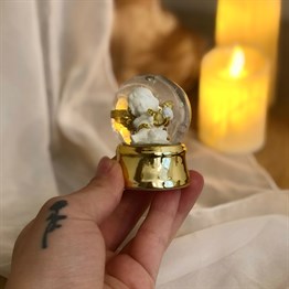 Gold Glitter Snow Globe Mini