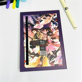 Demo Slayer Mor Tasarımlı Lastikli Defter