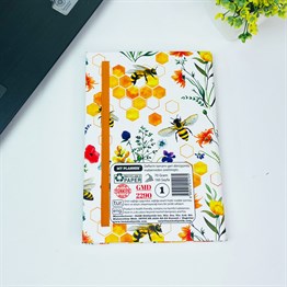 Arı Motto Tasarımlı Lastikli Defter