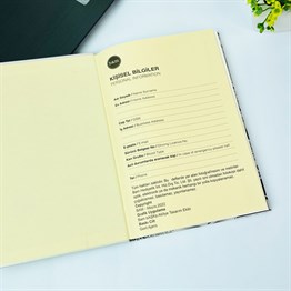 Arı Motto Tasarımlı Lastikli Defter