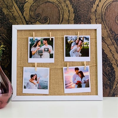 Arkası Hasır Fotoğraf Çerçevesi