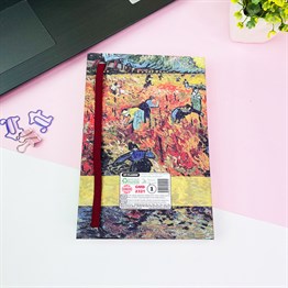 Arleste Kırmızı Bağ Tasarımlı Kalın Kitap Görünümlü Defter