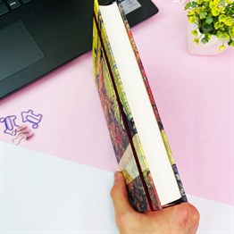 Arleste Kırmızı Bağ Tasarımlı Kalın Kitap Görünümlü Defter