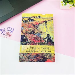 Arleste Kırmızı Bağ Tasarımlı Kalın Kitap Görünümlü Defter