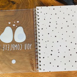 Avakado Tasarımlı Çanta Kapaklı Spiralli Defter