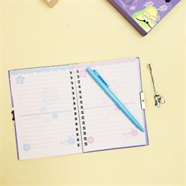 Avokado 2 Tasarımlı Kilitli Günlük Defter Ve Kalem Set