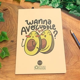 Avokado Tasarımlı Geri Dönüşümlü Kraft Defter