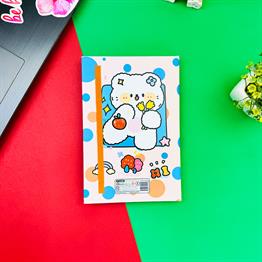 Ayı Çiçek Tasarımlı Lastikli Defter
