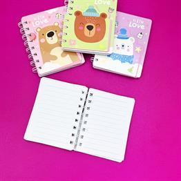 Ayı Kabartmalı Çizgili Defter