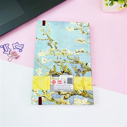 Badem Çiçeği Tasarımlı Kalın Kitap Görünümlü Defter