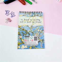 Badem Çiçeği Tasarımlı Spiralli Defter