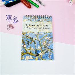 Badem Çiçeği Tasarımlı Spiralli Defter