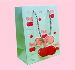 Bam 2104 Kiraz Tasarımlı Karton Çanta 32x26x12 cm