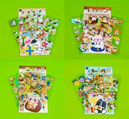 Bam 2110 Ayıcık Desenli 6lı Sticker x12 