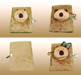 Bam 2120 80 Yaprak Çizgili Kilitli Çantalı Peluş Defter x4