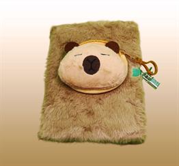 Bam 2120 80 Yaprak Çizgili Kilitli Çantalı Peluş Defter x4