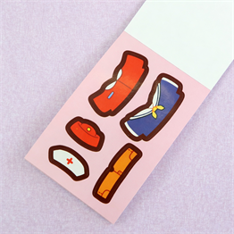 BAM 2127 8*12 cm. 12 Sayfa Sticker 12 Sayfa Giydirme Cımbızlı Sticker X24