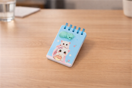 BAM 2201 Çizgili 80 Yaprak Moj Moj Kapaklı Defter 7,5X10,5 cm X16