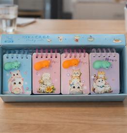 BAM 2201 Çizgili 80 Yaprak Moj Moj Kapaklı Defter 7,5X10,5 cm X16