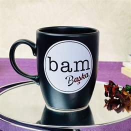 Bam Başka Black Printed Mug