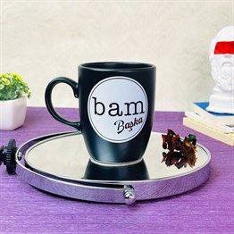 Bam Başka Black Printed Mug