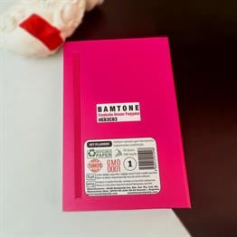Bam Tone Fuşya Tasarımlı Lastikli Defter