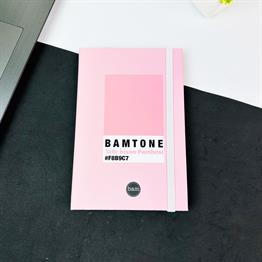 Bam Tone Pembe Tasarımlı Lastikli Defter