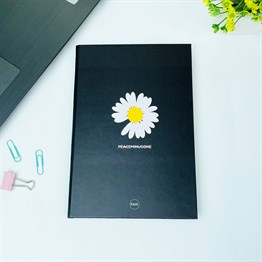 Barışcıl Papatya Tasarımlı Lastikli Defter