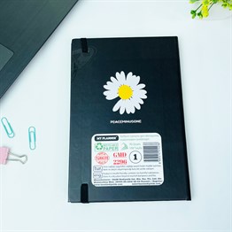 Barışcıl Papatya Tasarımlı Lastikli Defter