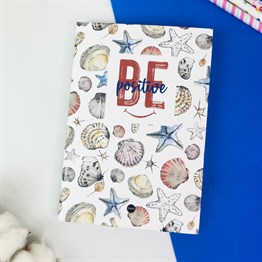 Be Positive Deniz Kabuğu Tasarımlı Lastikli Defter