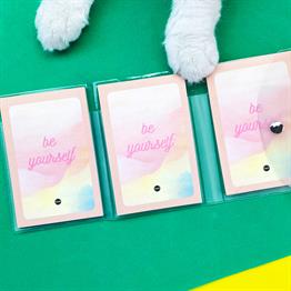 Be Yourself Tasarımlı Kalemli PP Mini Çanta Defter