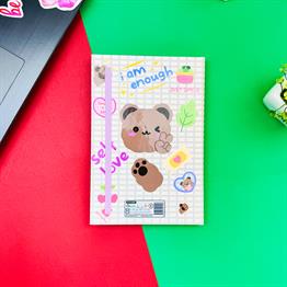Bear Self Love Tasarımlı Lastikli Defter