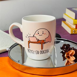 Bedeller Ödedik White Printed Mug