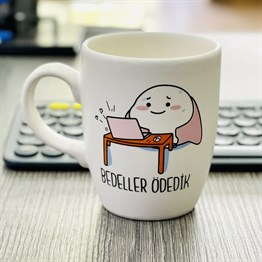 Bedeller Ödedik White Printed Mug