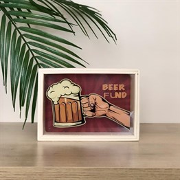 Beer Flnd Wooden Money Box