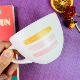 Believe Dream Shine White Printed Cup